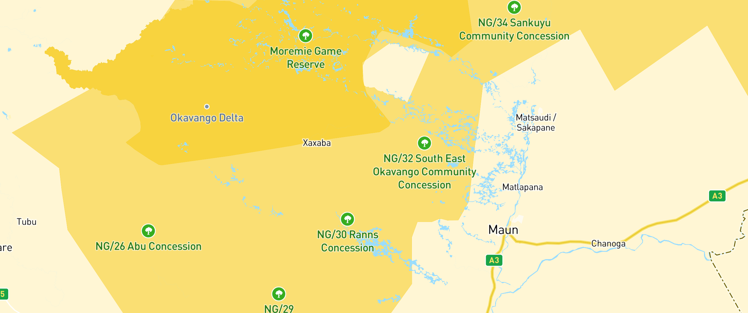 Map point of the beautiful place